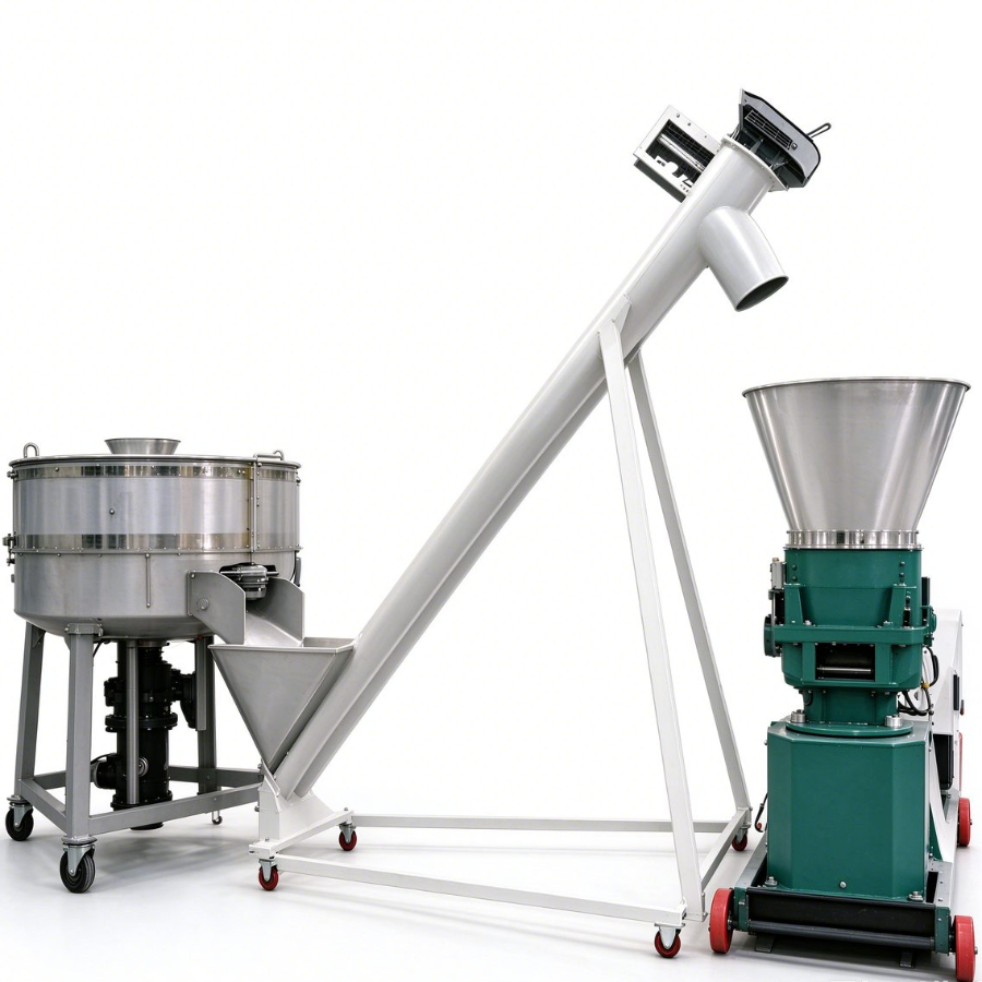 Simple feed pellet production line for small farms
